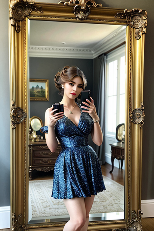 mirror photo pose girl simple